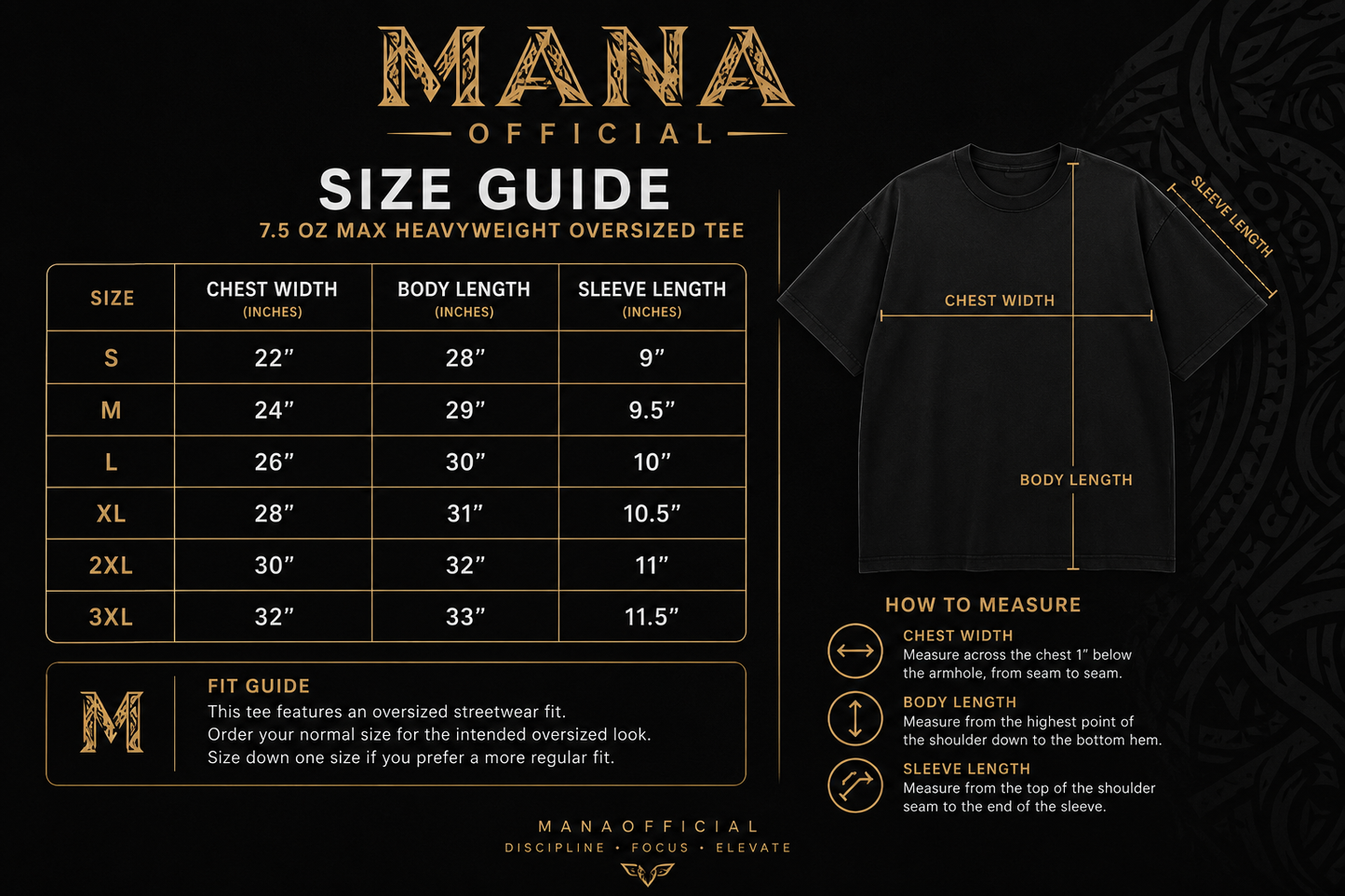 Mana Heritage Heavyweight Oversized Tee